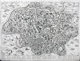 Antiquae Urbis Perfecta Imago, carte de Rome, vers 1600